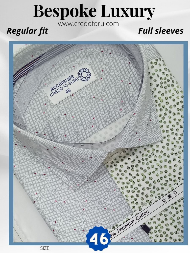 [green-and-grey-printed-combined-full-sleeve-shirt-785] Green and grey printed combined full sleeve shirt 785