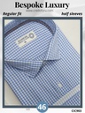 Blue checks on white Raymond shirt(903)