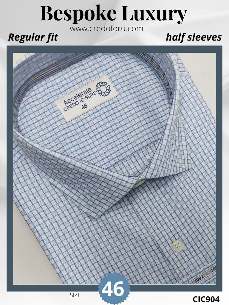 [white-and-sky-blue-printed-raymond-shirt-904] White and sky blue printed Raymond shirt(904)