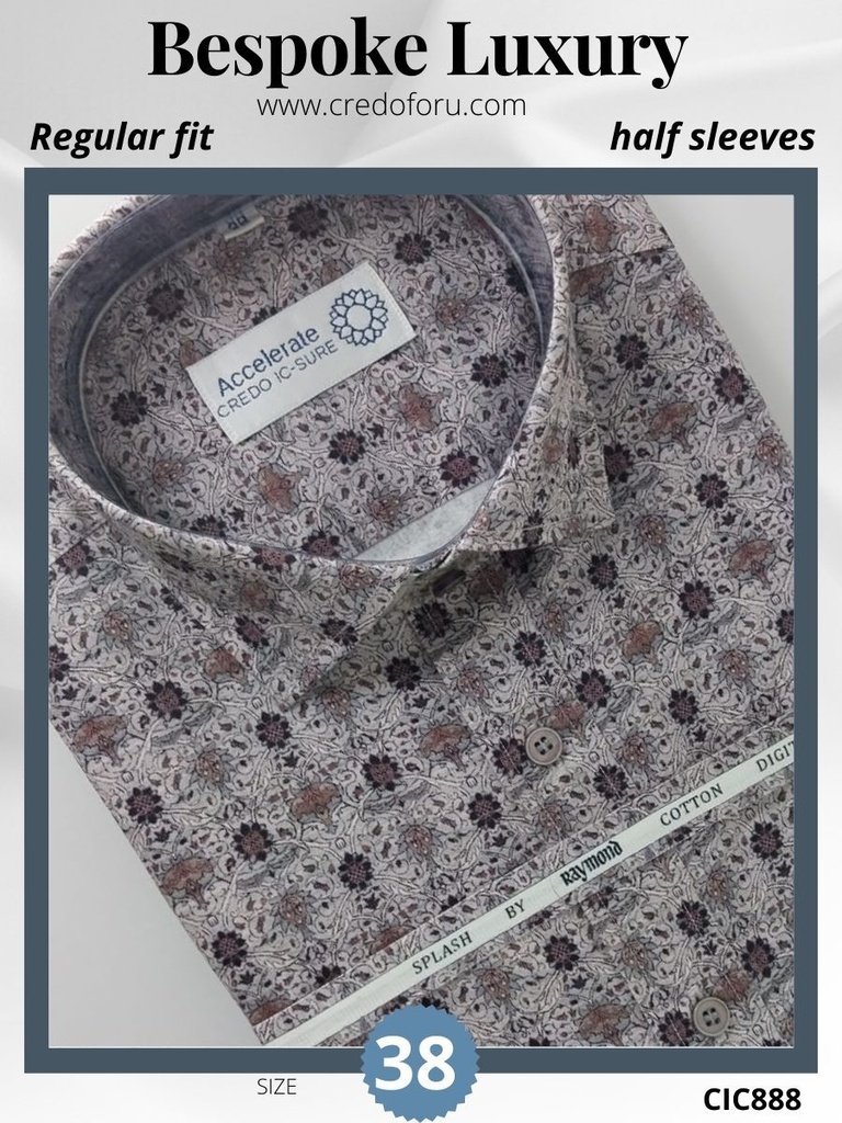 Maroon jacquard printed raymond shirt(888)