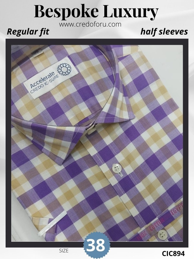 [purple-yellow-and-white-checkd-raymond-shirt-894] Purple yellow and white checkd Raymond shirt(894)