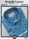 Ocean blue printed Raymond shirt(895)
