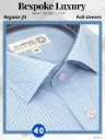 Arvind Fabric Light Blue Stripe Formal Shirt(24)