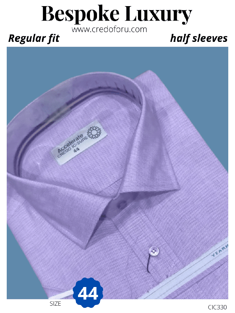 Light Blue Tap Collar Half Sleeve Formal Shirt(22)