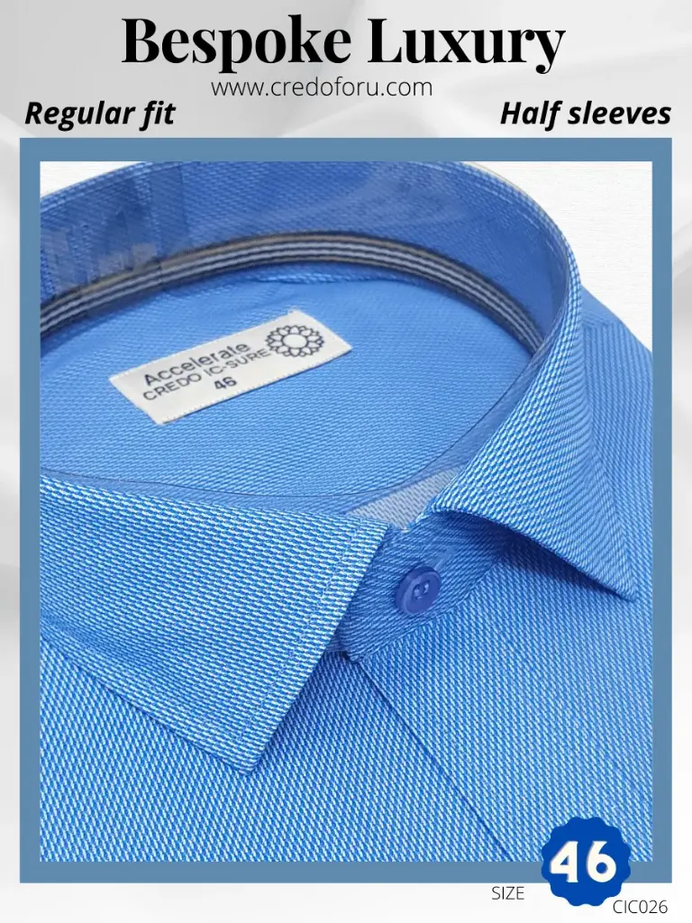 [raymond-fabric-blue-formal-shirt-46] Raymond Fabric Blue Formal Shirt