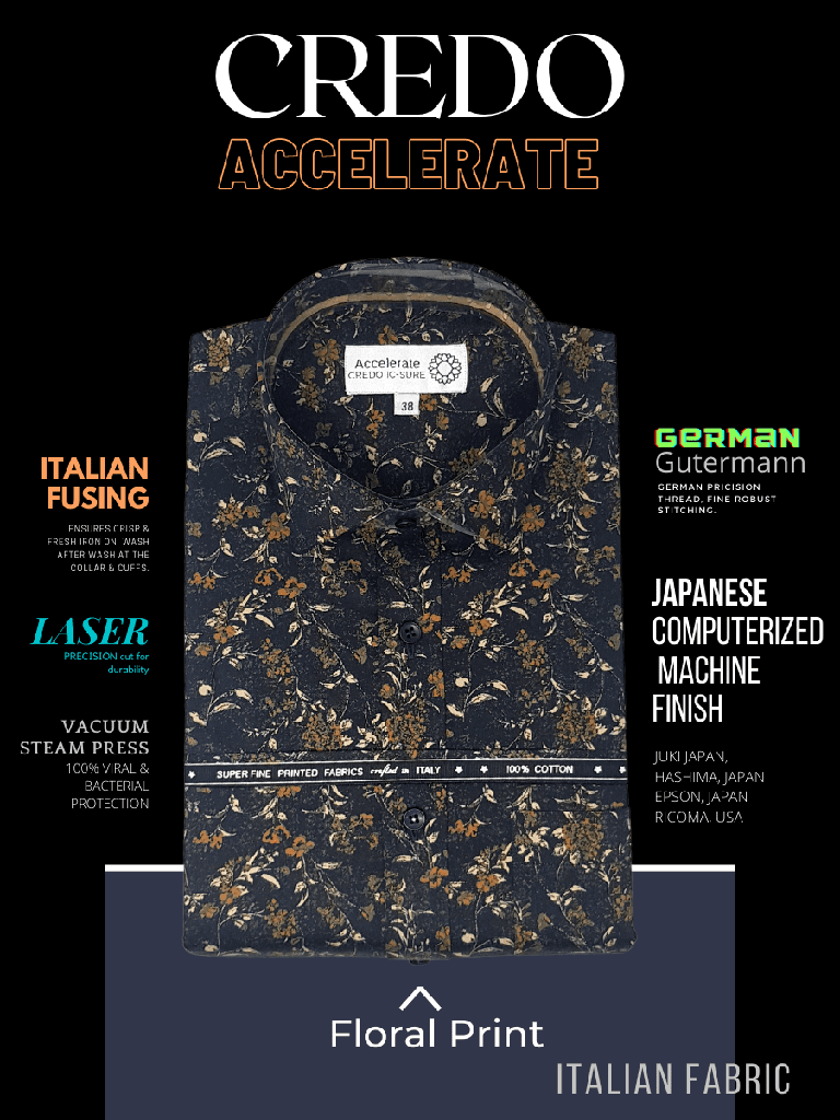 [italian-fabric-black-floral-printed-formal-shirt-38] Italian Fabric Black Floral Printed Formal Shirt(58)