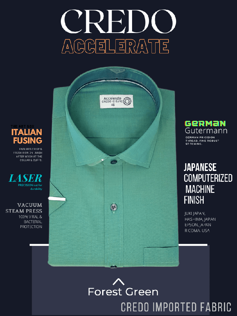 [forest-green-formal-shirt-46] Forest Green Formal Shirt