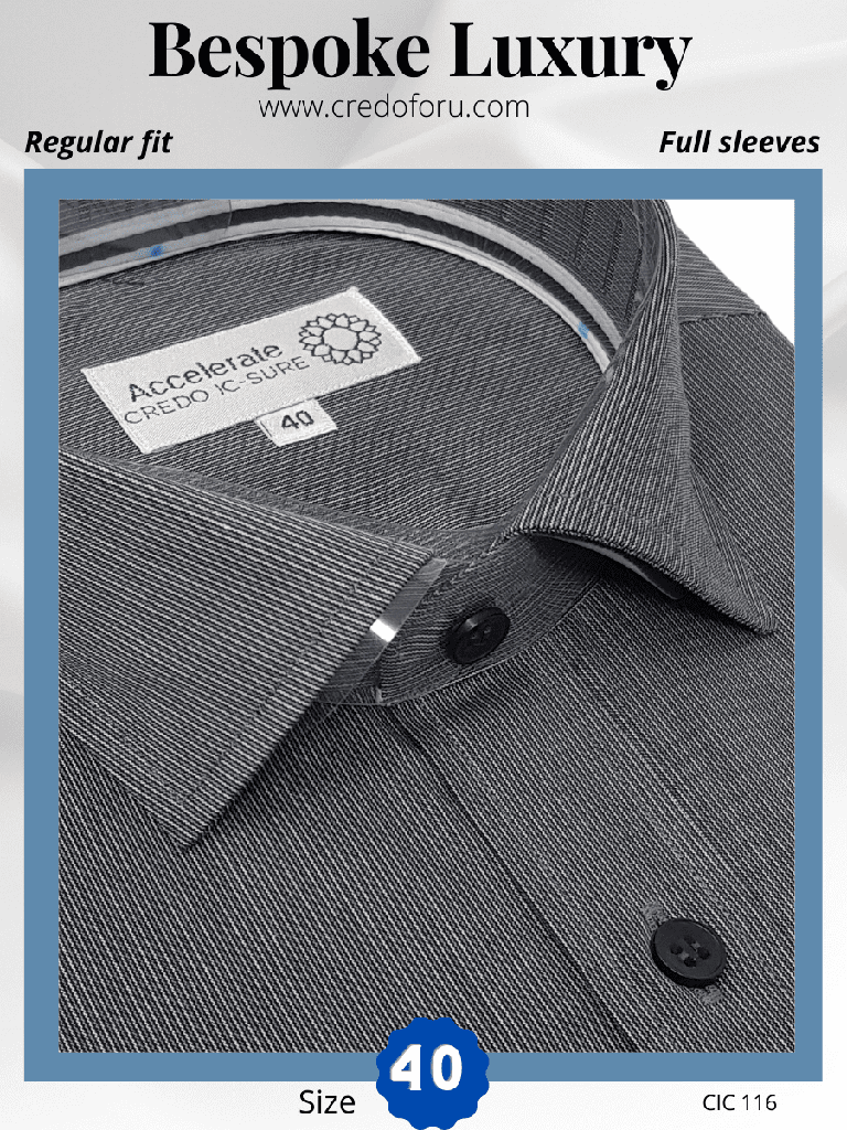 Black & White Stripe Formal Shirt