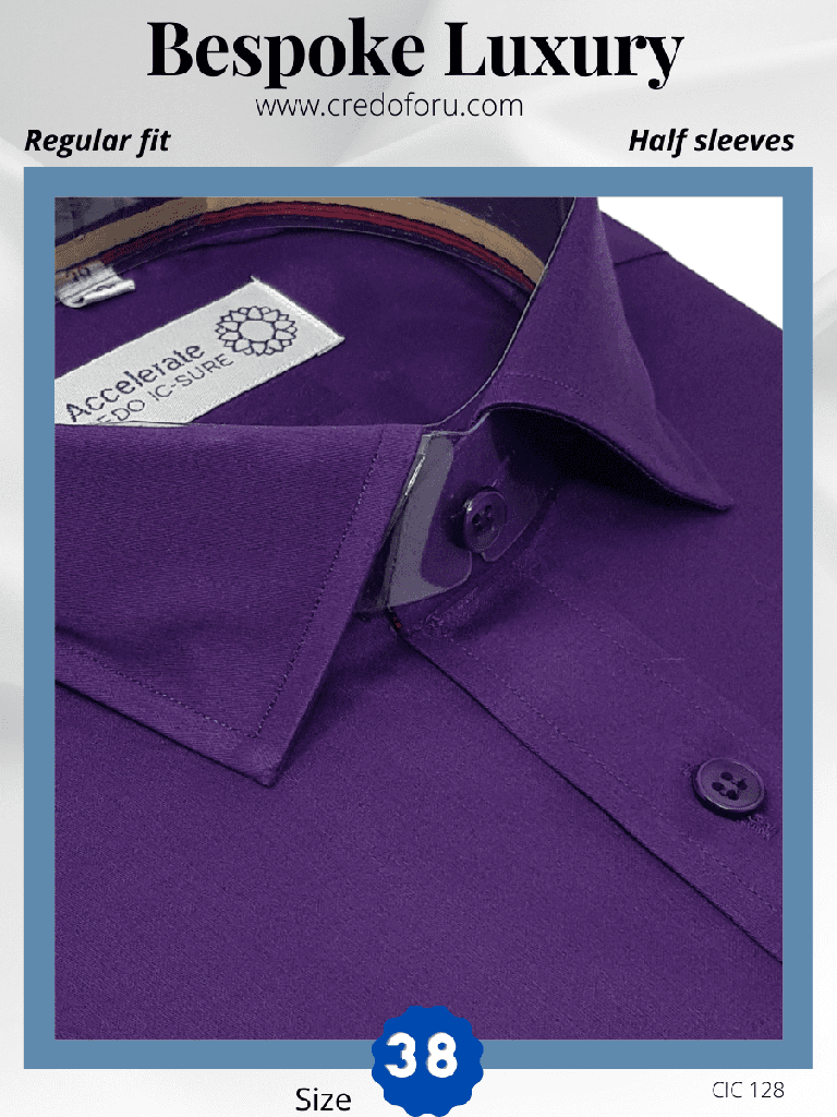 [mauve-solid-formal-shirt-6-38] Mauve Solid Half Sleeves Formal Shirt