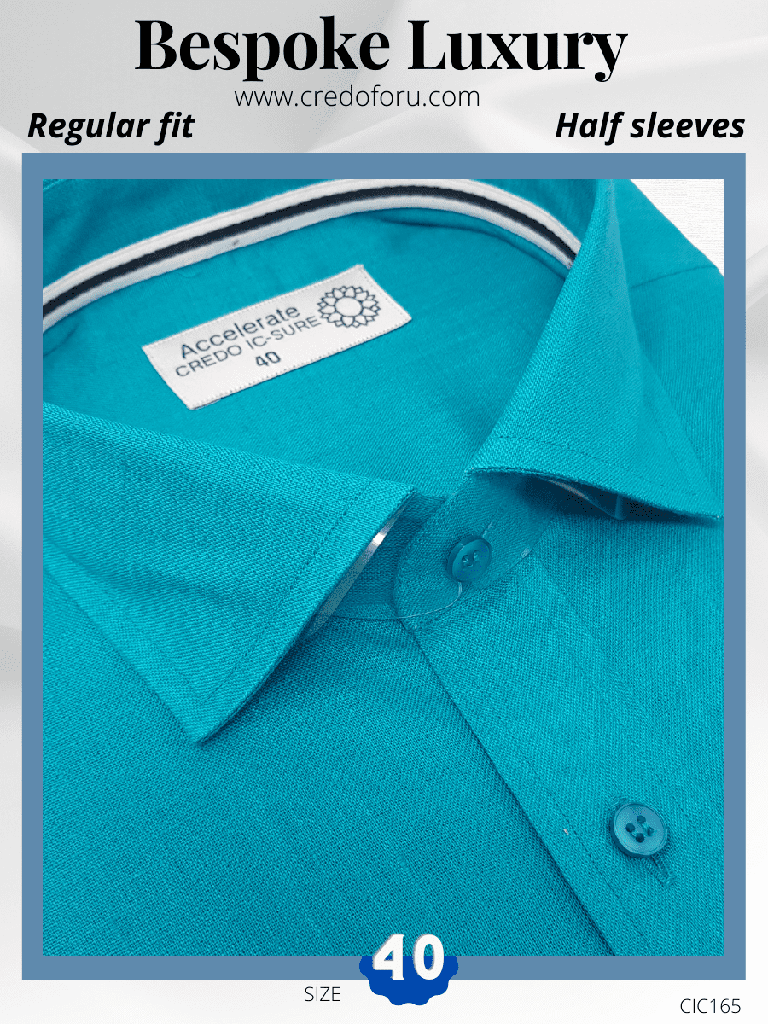 Raymond Fabric Teal Green Formal Shirt