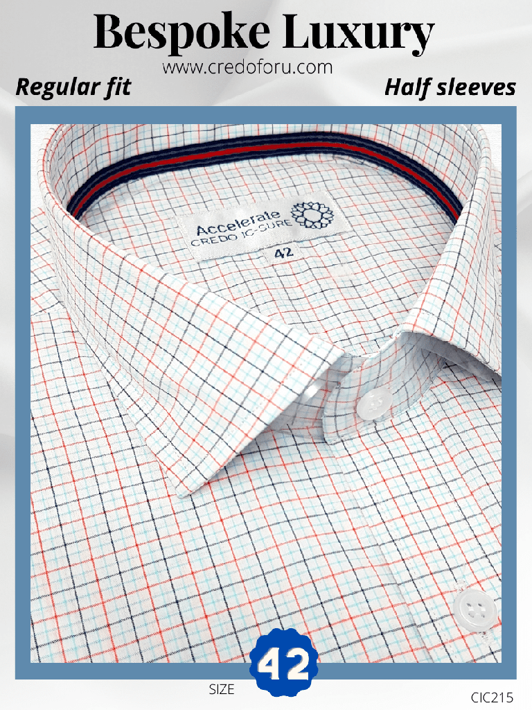 Multicolor Check White Formal Shirt