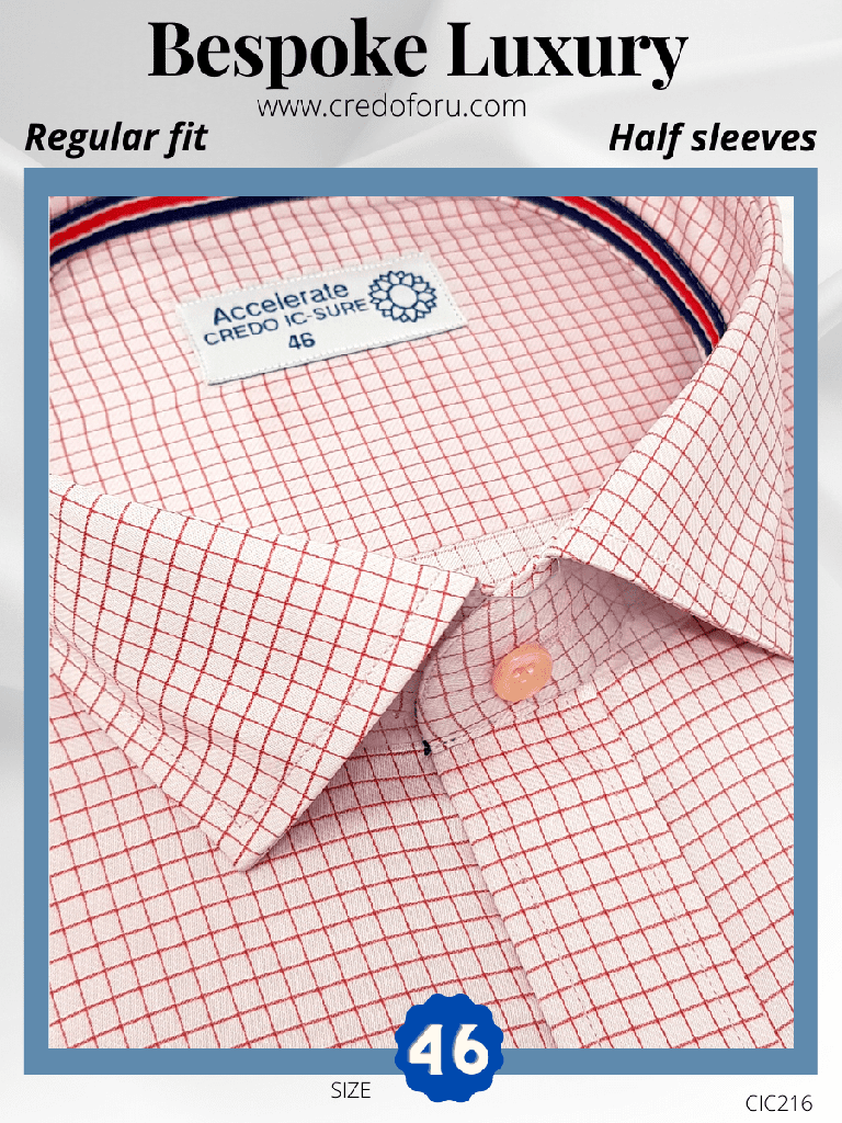 Siyaram's Red Check Formal Shirt