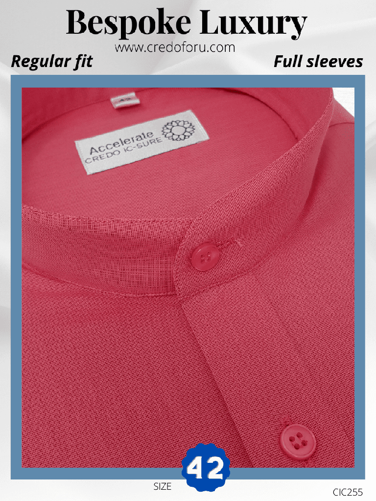 Deep Pink Tap Collar Formal Shirt