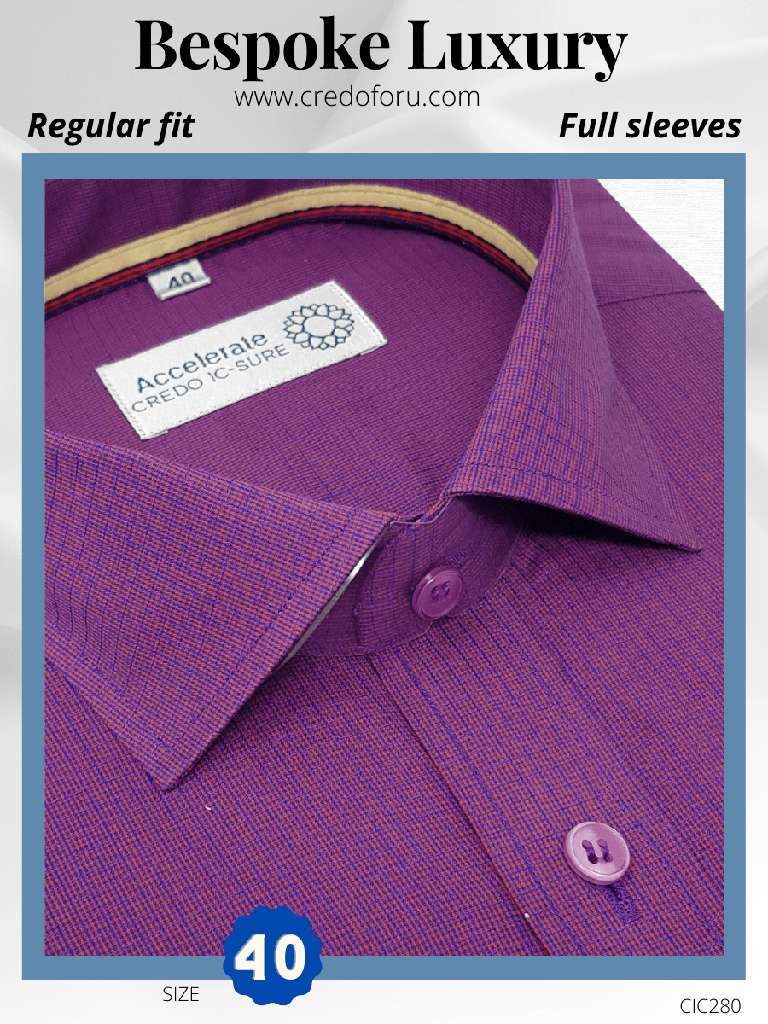 [magenta-texture-formal-shirt-40] Magenta Texture Formal Shirt