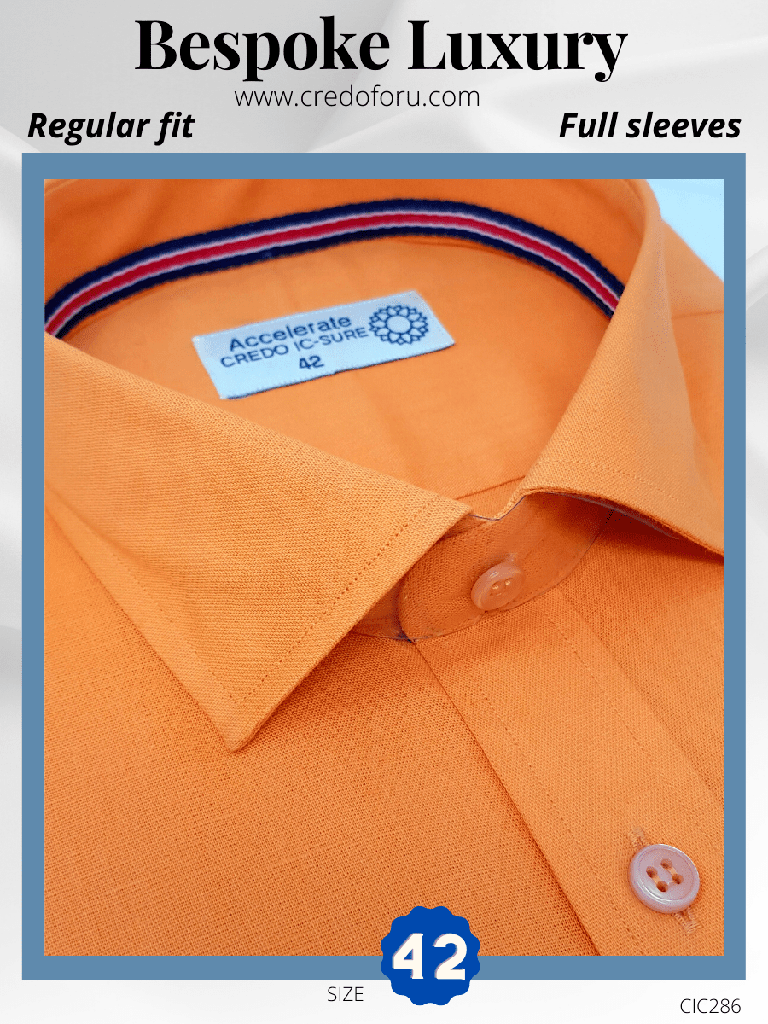 [orange-formal-shirt-42] Orange Formal Shirt