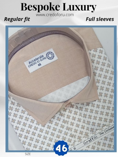 [beige-and-white-printed-combined-full-sleeve-shirt-787] Beige and white printed combined full sleeve shirt 787