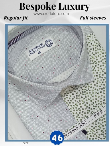 [green-and-grey-printed-combined-full-sleeve-shirt-785] Green and grey printed combined full sleeve shirt 785