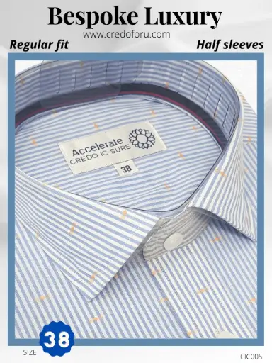 [light-blue-white-stripe-shirt-38] Light Blue & White Stripe Formal Shirt(05) 