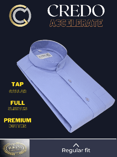 [light-blue-formal-shirt-5-38] Light Blue Tap Collar Formal Shirt(21)