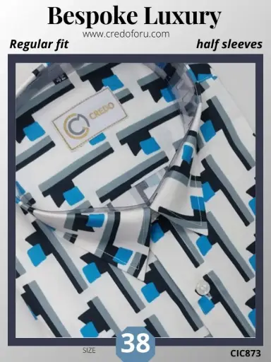 Inverted Flag Printed Stripe Shirt(873)