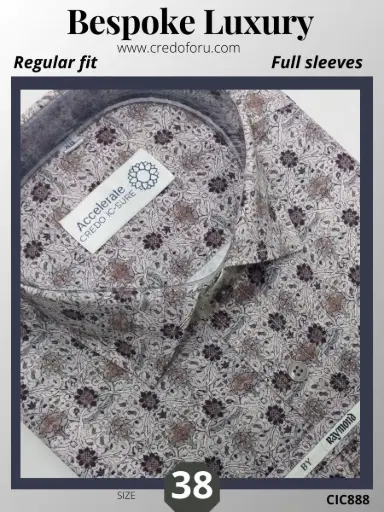 Maroon Jacquard Printed Mens Shirt (888)