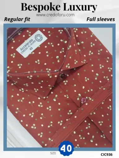 Maroon Floral Printed Mens Shirt(936)